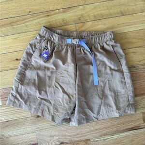 Men's Tan Melody Eshani Shorts with Blue Belt